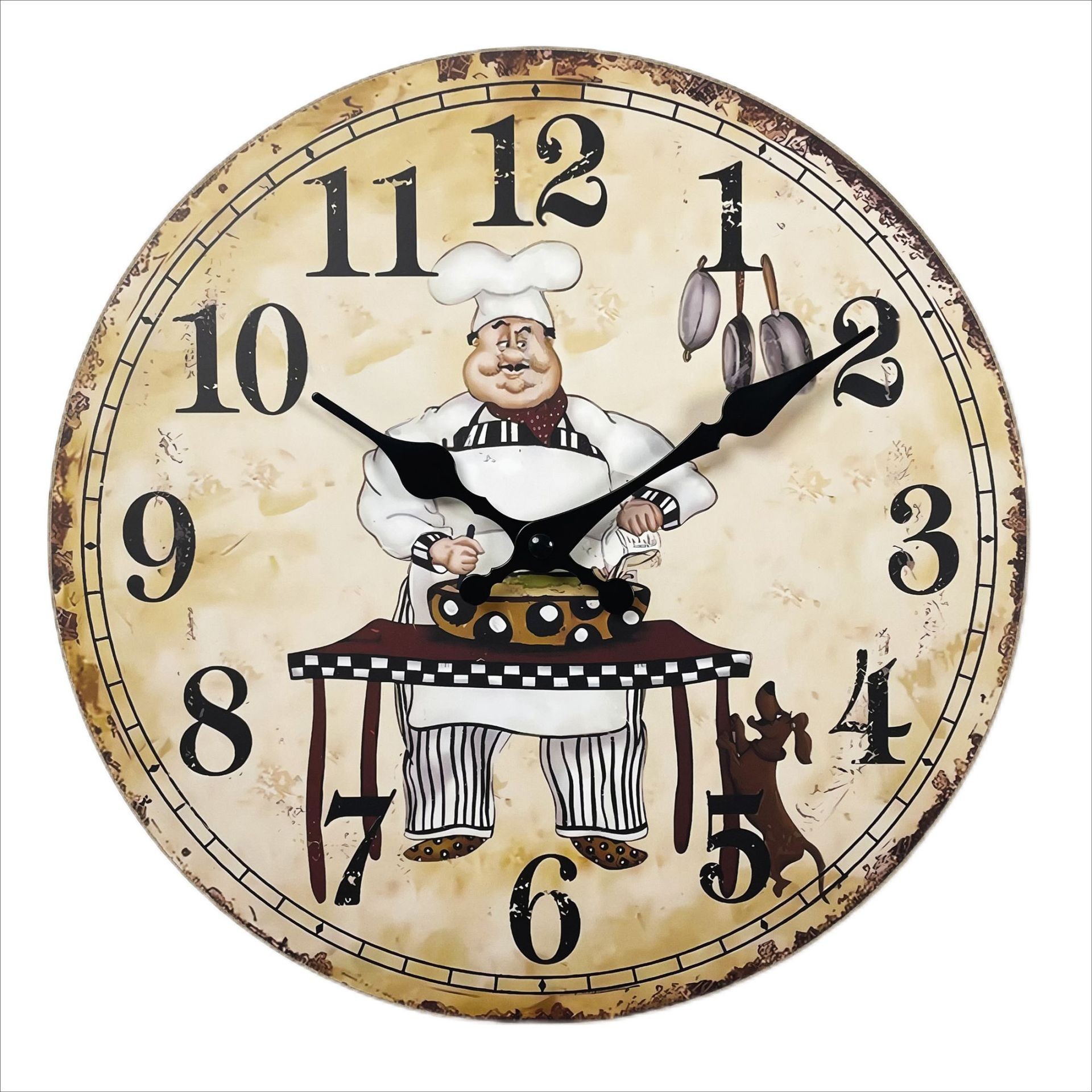 2D sin marco pintura flor reloj de pared redondo de 10 pulgadas reloj electrónico minimalista creativo hogar escaneo segundo reloj de venta caliente transfronteriza