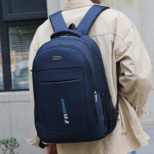 Men's Business Laptop Bag Outdoor Travel Bag Oxford Cloth Double Shoulder Bag for College Students and High School Students