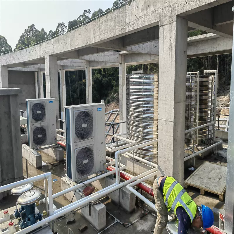 美的直流变频空气源热泵热水器学校工厂酒店空气能热泵热水工程