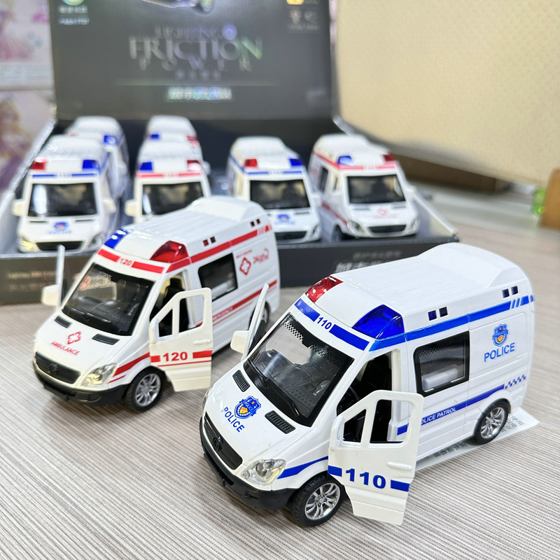 Sound and Light Inertial Rescue Police Car Simulation Music Car Model Boy's Small Gift Points Redemption Children's Toys Wholesale Sound and Light Inertial Rescue Police Car Simulation Music Car Model Boy's Small Gift Points Redemption Children's Toys Wholesale