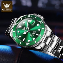 一件代發勞歐利時品牌手錶夜光防水力士綠水鬼機械錶男士手錶男表