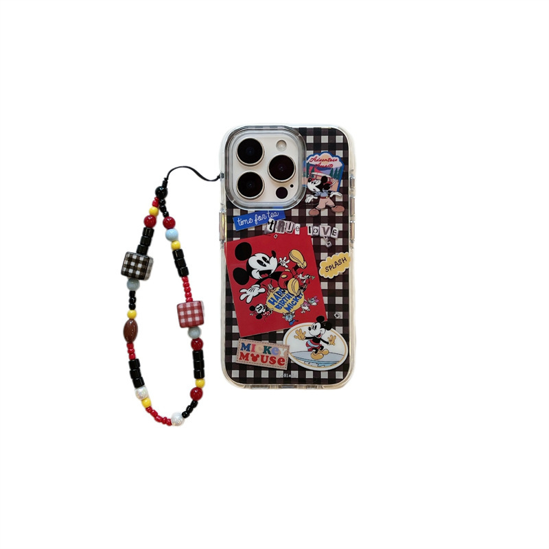 Patrón de estilo de película Mickey para iphone16ProMax cadena 15 funda para teléfono 13 Apple 14 diagonal 15PM