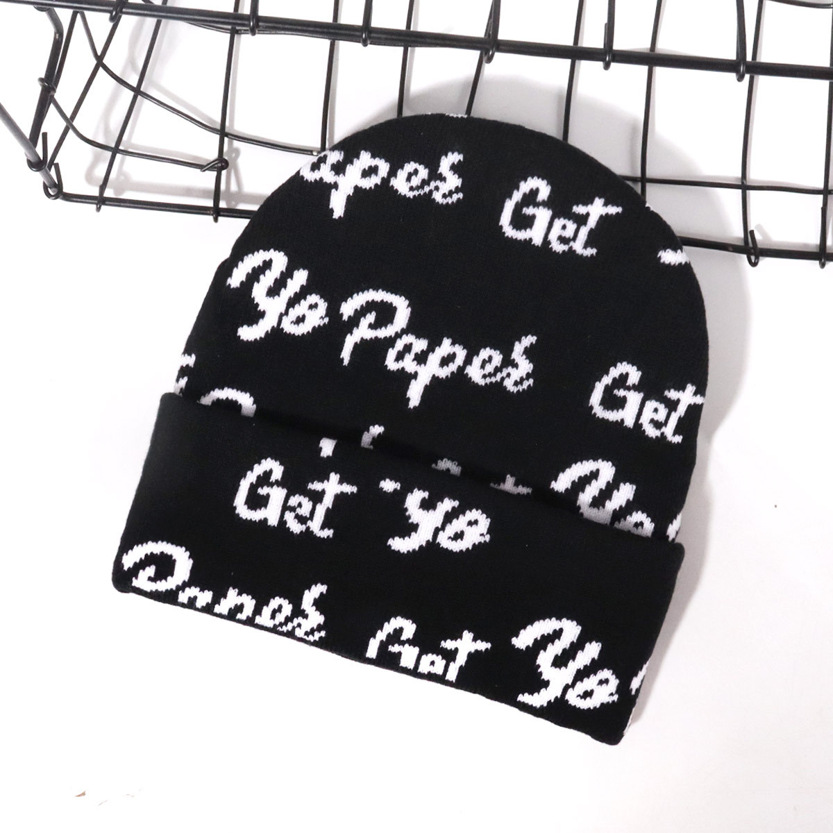 Unisex Trend Get letter zoom gebreide muts Mode volwassen muts_voghion.com