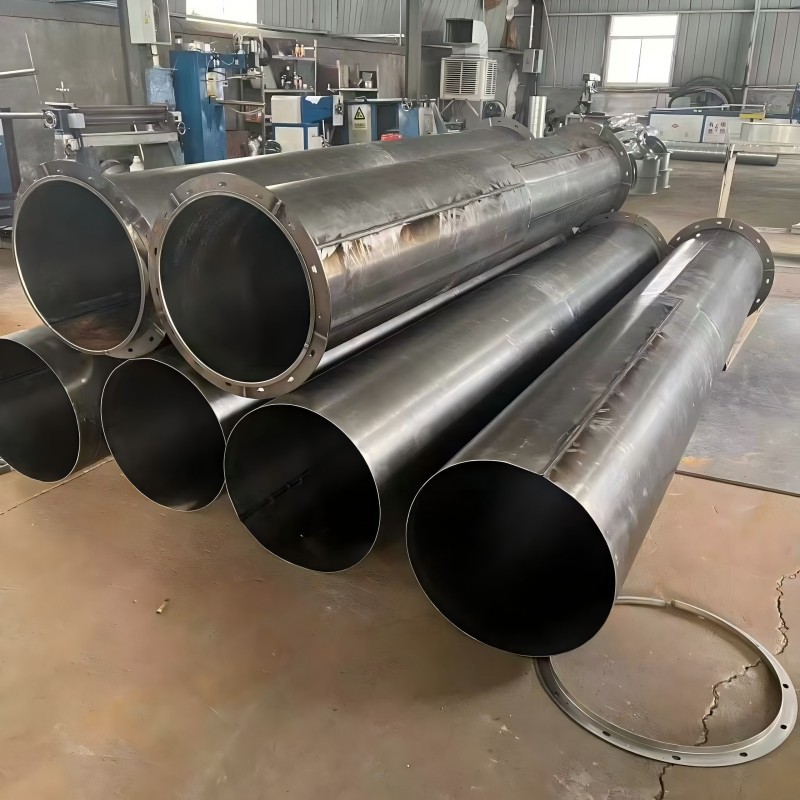 Q235B碳钢人防风管 带法兰厚壁卷焊通风管道 可做灰色防腐油漆