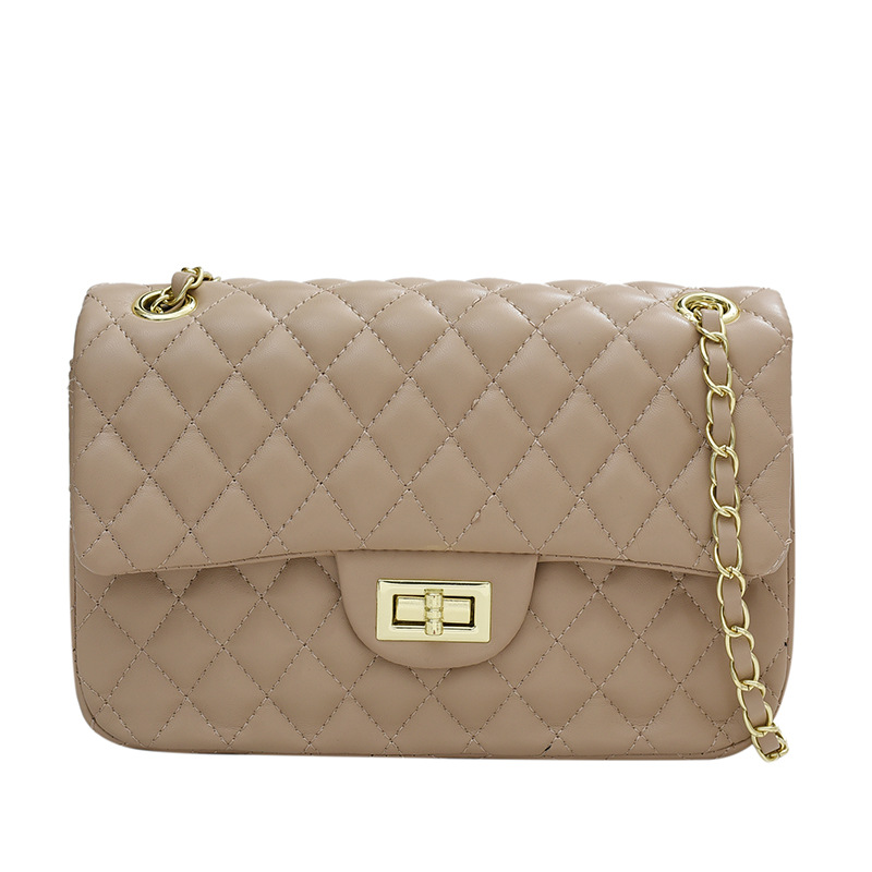 Xiaoxiangjia textura rombo bolsa de mensajero de moda 2023 nuevo verano chic cadena todo partido bolsa de hombro