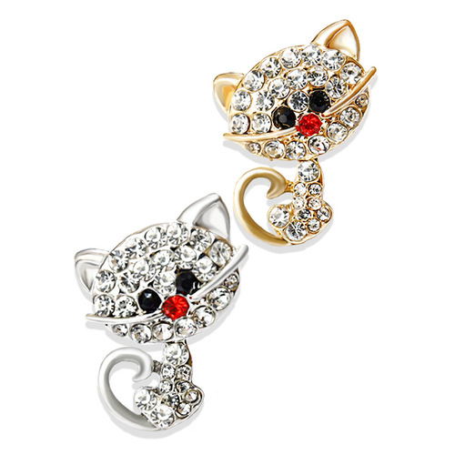 New fashionable men's cat brooch, collar pin, versatile high-end corsage, personalized suit jacket accessories wholesale
