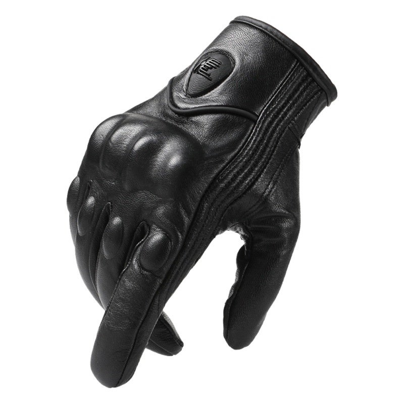 Motocicleta motocicleta de cuero genuino transfronterizo de equitación guantes calientes pantalla táctil hombres y mujeres al aire libre de los hombres retro Harley Four Seasons protección