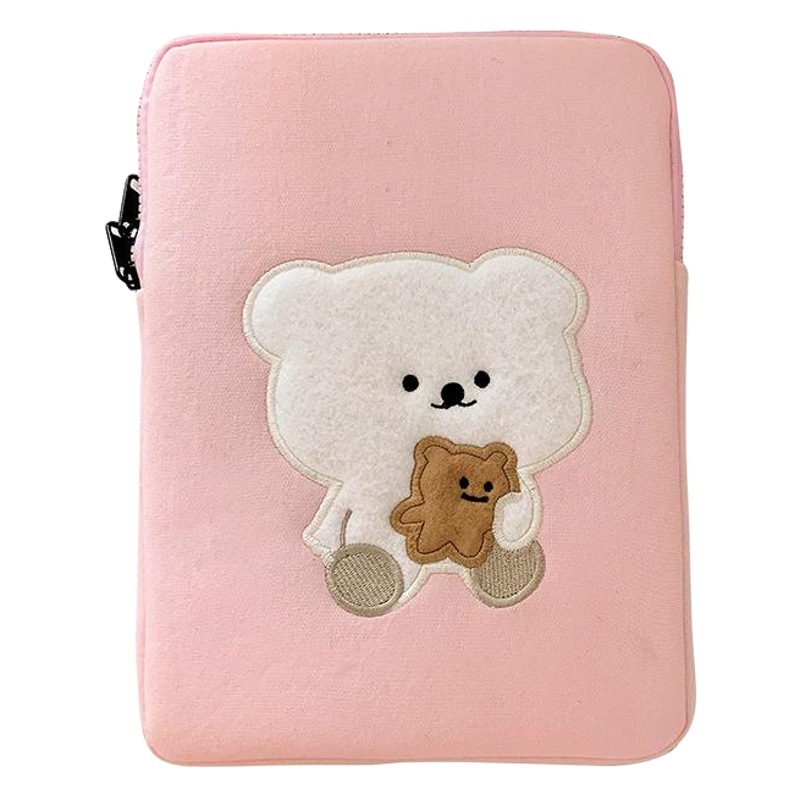 Little Bear Mac Apple Laptop Bag for Female Students 11inch 13inch Inner Sleeve Protective Cover Lightweight Tablet Bag