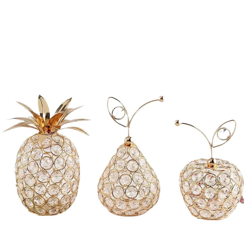 Artesanías de cristal creativas europeas transfronterizas manzana Sydney piña modelado decoración del hogar decoración escenario