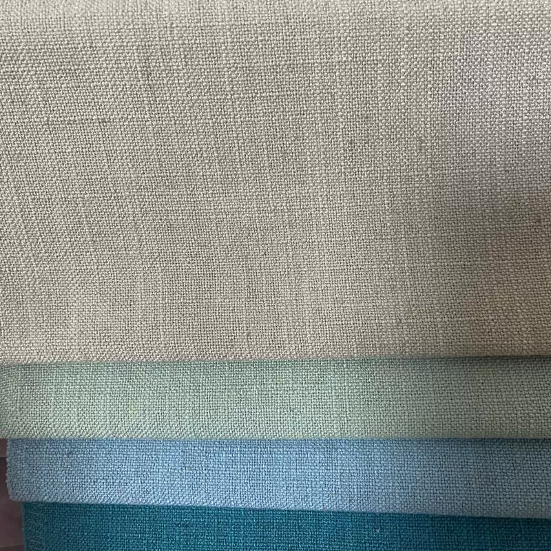 加工定制沙发布料 高端加厚亚麻面料  纯色抱枕靠垫软包麻布布料