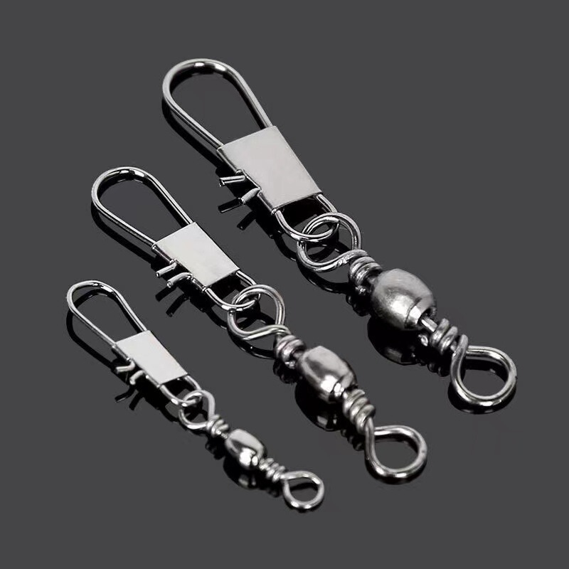 Anti-Tangle Quick Connector B-Type Pin Quick Swivel 8-Shaped Ring Buckle Sea Pole Lure Pin Fishing Accessories