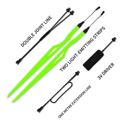 Light with Cycling Accessories, Cold light sheet - green