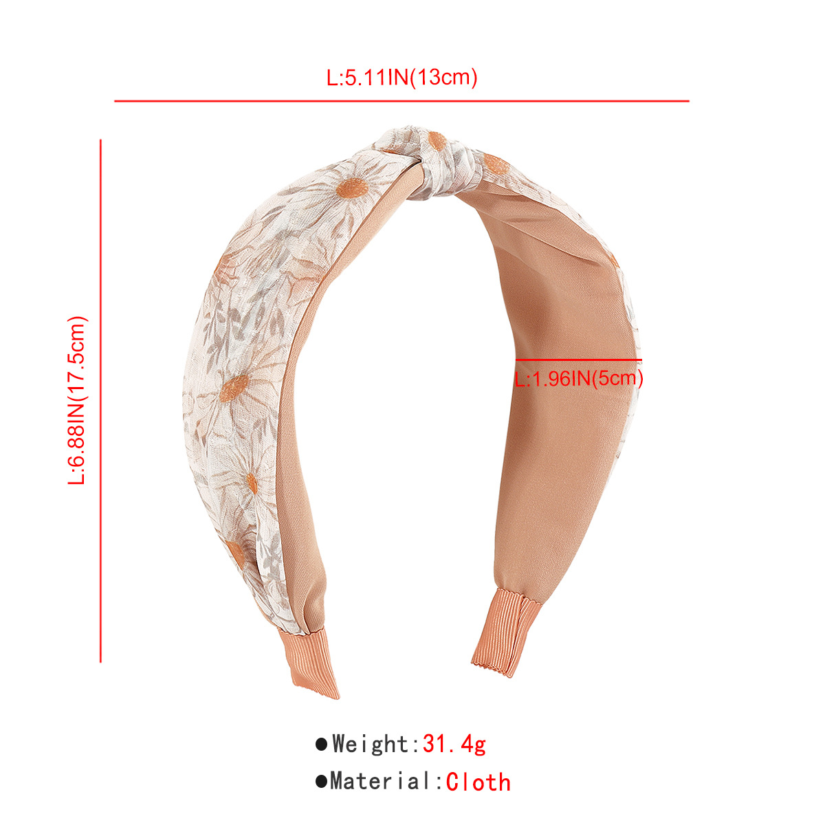 Fashion Flower Cloth Bowknot Hair Band 1 Piece display picture 1