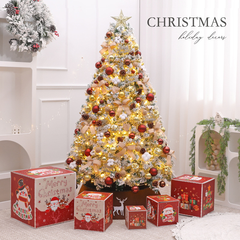 Nuevo conjunto de árbol de Navidad grande decoración DIY decoración de la escena de Navidad de lujo para el hogar
