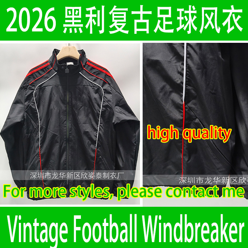 2026 Blackley Football Windbreaker Retro Footy Track Jacket Vintage Soccer