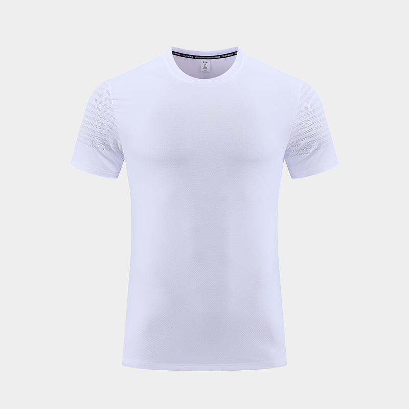 Nueva Camiseta de manga corta de secado rápido para hombre de seda de hielo de verano para correr entrenamiento de fitness ropa de pelota casual ropa deportiva de secado rápido para hombre