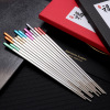 Chopsticks stainless steel, gift box, anti-scald, 5pcs, Birthday gift