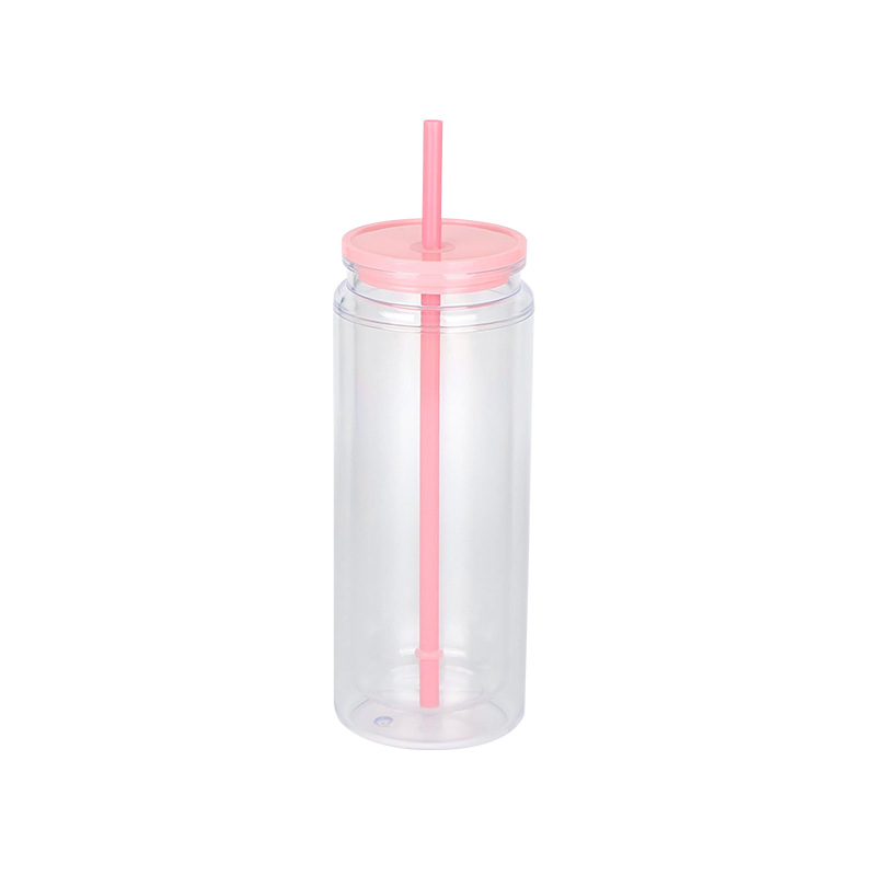 Tazas de plástico ps de color 20oz tazas de plástico Mason tazas de gelatina ecológica tazas de pajitas de color portátiles resistentes a caídas image 7