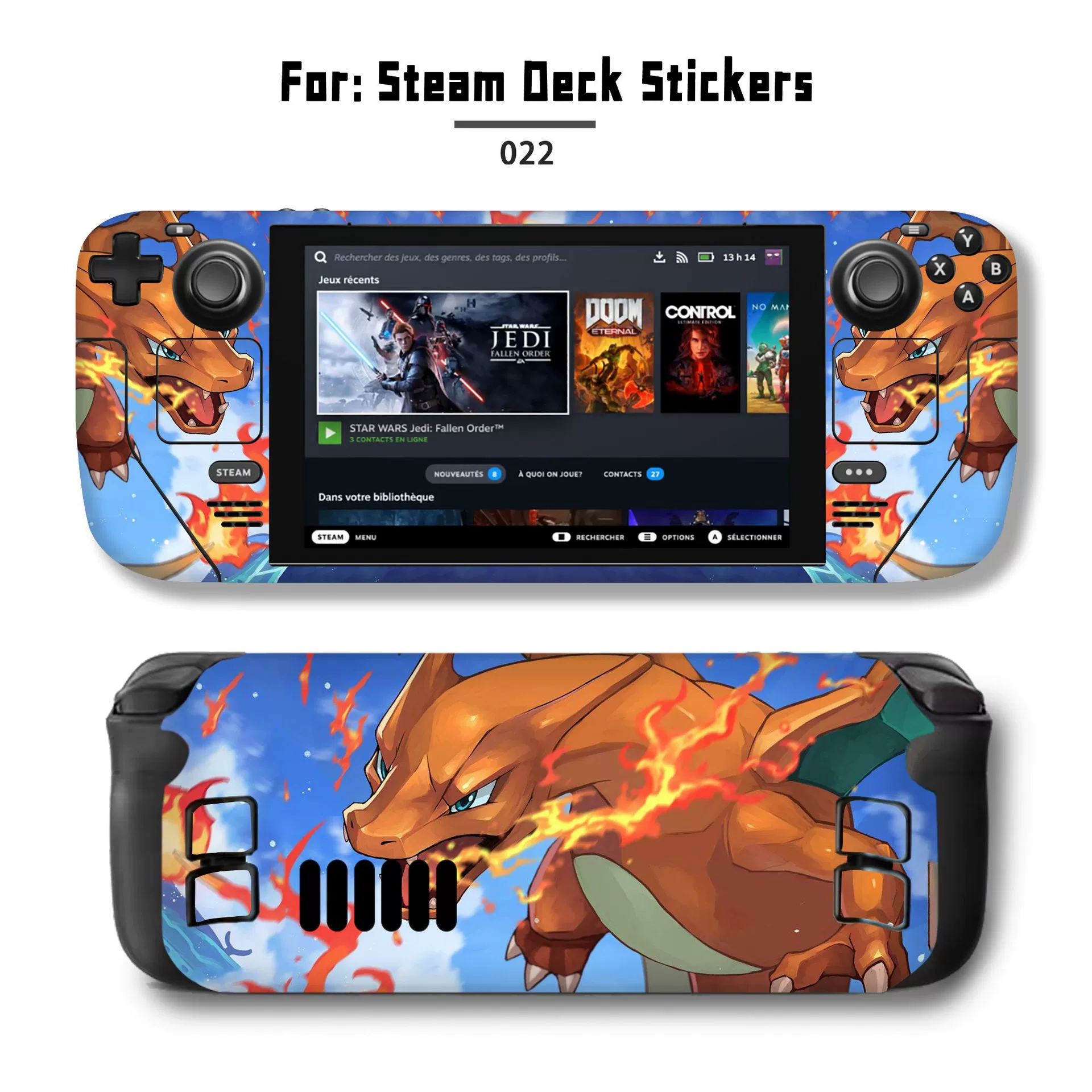 Подходит для наклейки Steam Deck, наклейка на Steam Deck Patch, Steam Panda, вручную, персональный пиксель