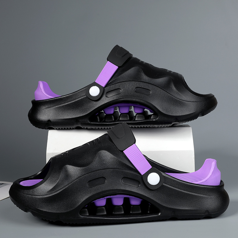 Pisar las pantuflas de mierda para uso externo de los hombres 2025 nuevo verano antideslizante y desodorante deportes para aumentar las sandalias y pantuflas de fondo grueso al aire libre