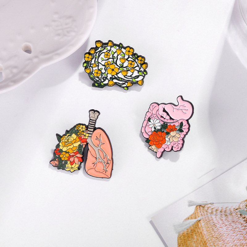 Cartoon Style Style Cartoon Style Pin Organ Flower Alloy Stoving Varnish Unisex Brooches