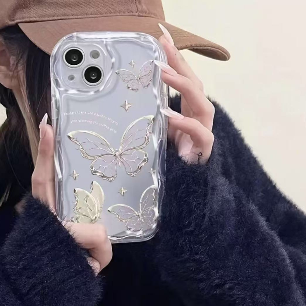 Flash line mariposa para iphone16promax funda para teléfono móvil Apple 15 Europa y América 14pro Japón y Corea 13/12