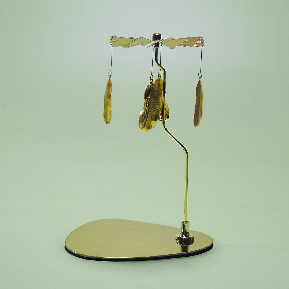 INS Amazon fuente Navidad aromaterapia Acero inoxidable doles triángulo redondo bandeja giratoria candelabro linterna