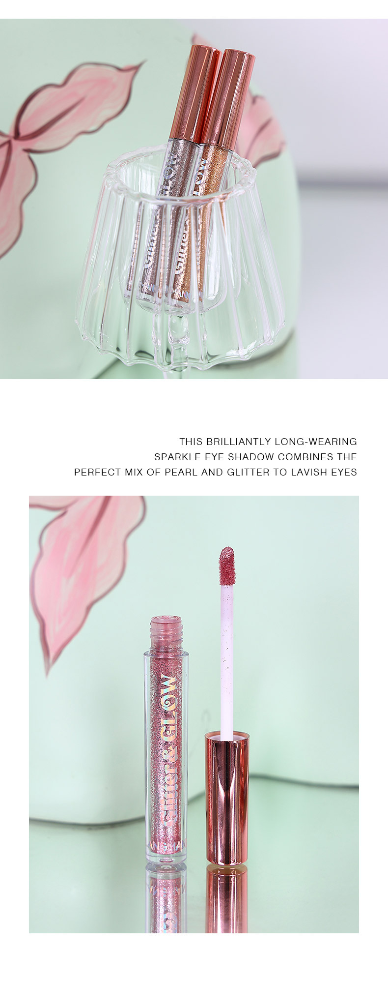 Langmanni Ten Diamond Sparkling Liquid Eyeshadow Set, Psychedelic Pearlescent Eyeshadow Gift Box undefined