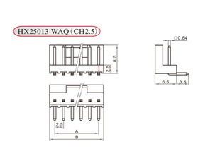 HXH�t�ǽӲ��CH2.5 �����HX25013-2WAQ 3A 4A 5A 6A 7A 8AWAQ