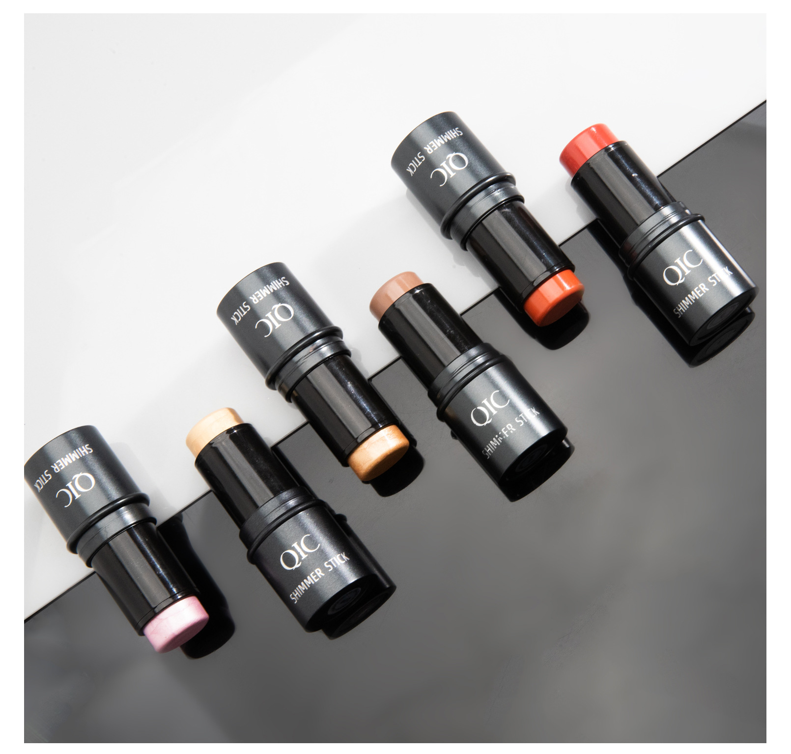 QIC multi-funktion blyant profil highlight shadow pudder blusher stick makeup_voghion.com