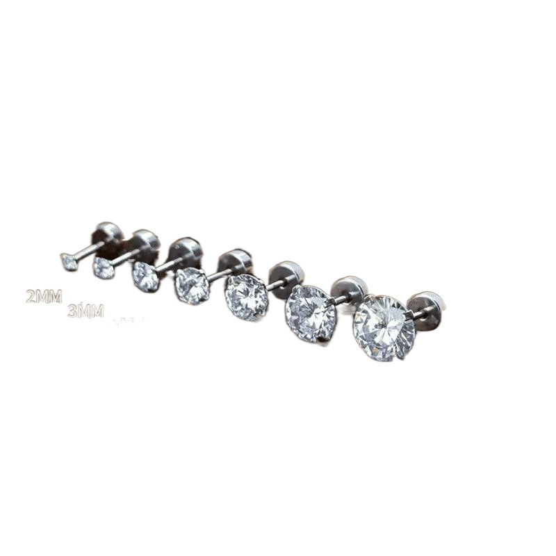 Ins Super Skirt Haoshi Flat Bottom Screw 925 Гвозди для ушных косточек Женские ушные ямки Спящие бесплатные тонкие иглы Кохлеарный шов для ушей Украшения для ушей