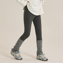 女童弹力加绒打底裤2025秋冬新款儿童中大童高腰紧身加厚保暖裤子
