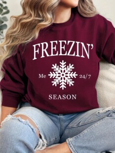 �����r�����eFREEZIN ME SEASON ѩ��ӡ��Ů�b�A�I�������S���l��