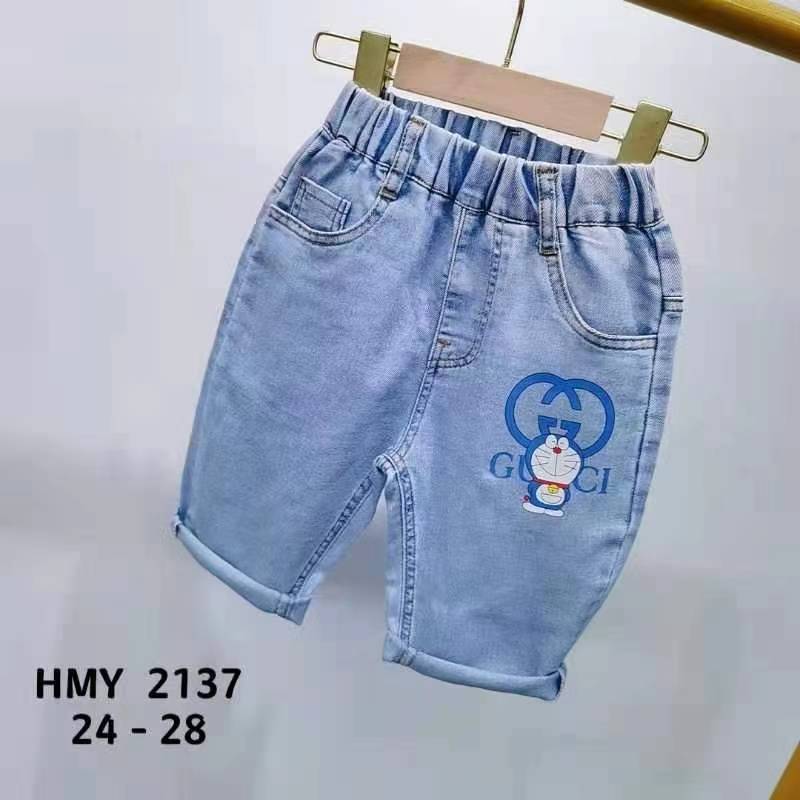 2021 summer new boys' denim cropped trou...