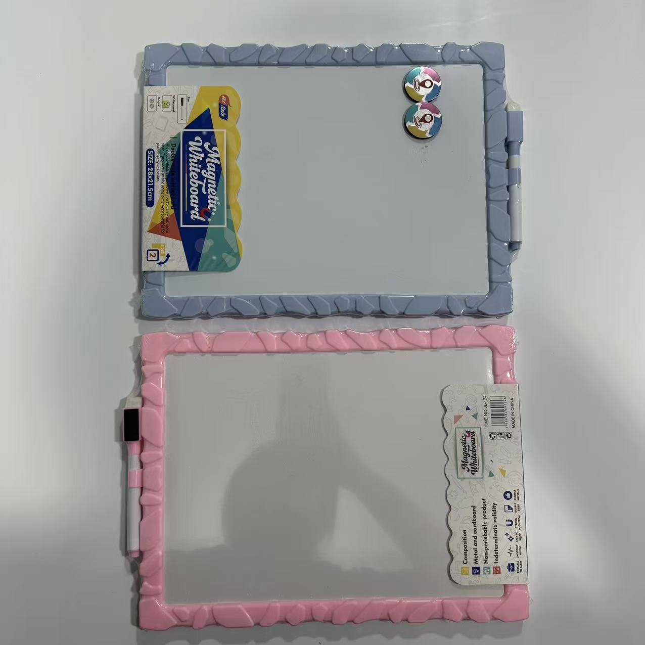 escritura magnética pequeña pizarra borrable dibujo infantil graffiti oficina nota colgante de plástico de color