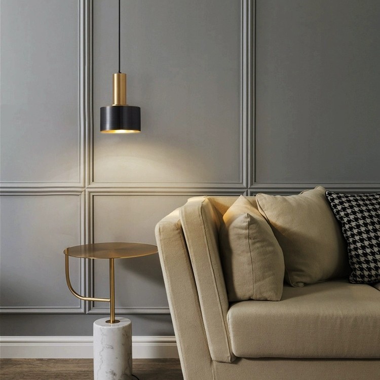 卧室床头吊灯极简意式可升降高级感吊线灯玄关吊灯餐厅吧台小吊灯