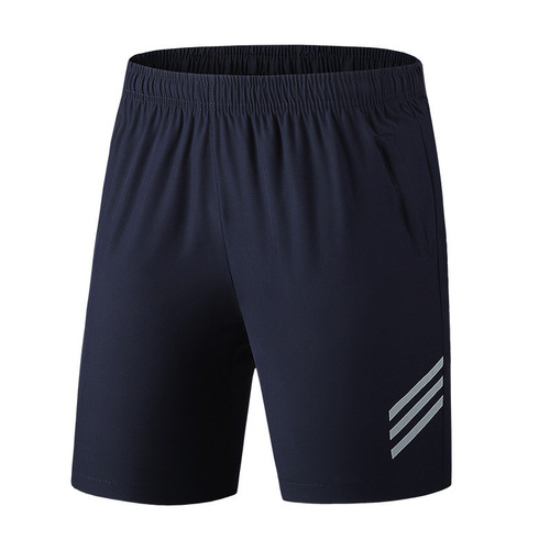 Summer three-bar ice silk shorts, men's elastic air-conditioning pants, young sports shorts, large size table tennis pants