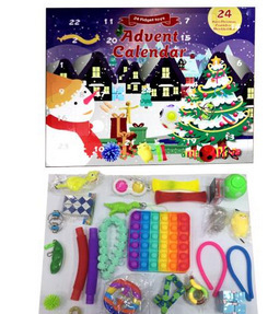 Caja ciega de Navidad transfronteriza Regalo de fiesta para niños Descompresión DIY Desgarrado Calendario de cuenta regresiva Caja ciega Juguetes navideños