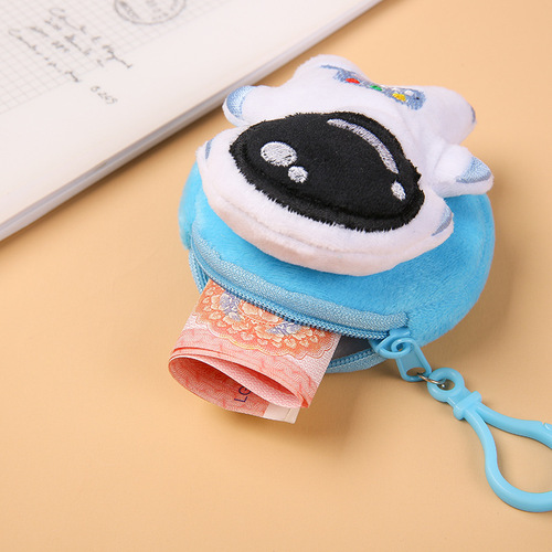 Korean style keychain creative cartoon astronaut couple backpack pendant ins internet celebrity headphone coin storage bag
