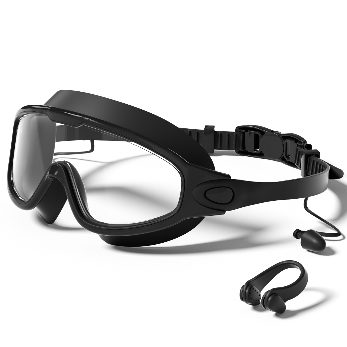 Gafas de Natación Galvanizadas de Marco Grande para Adultos de PC Antiempañante para Adultos