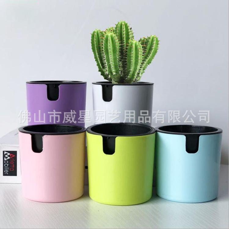 Japanese creative modern plastic flowerpot flower-shaped