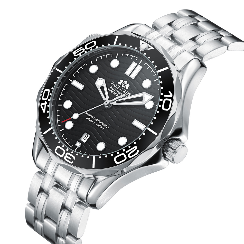 Fully Automatic Mechanical Luminous Steel Band Gold Men's Watch Automatic Watch