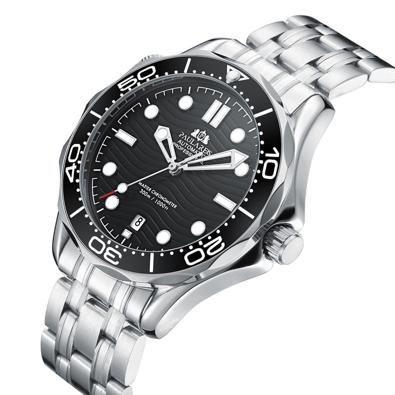 Fully Automatic Mechanical Luminous Steel Band Gold Men's Watch Automatic Watch