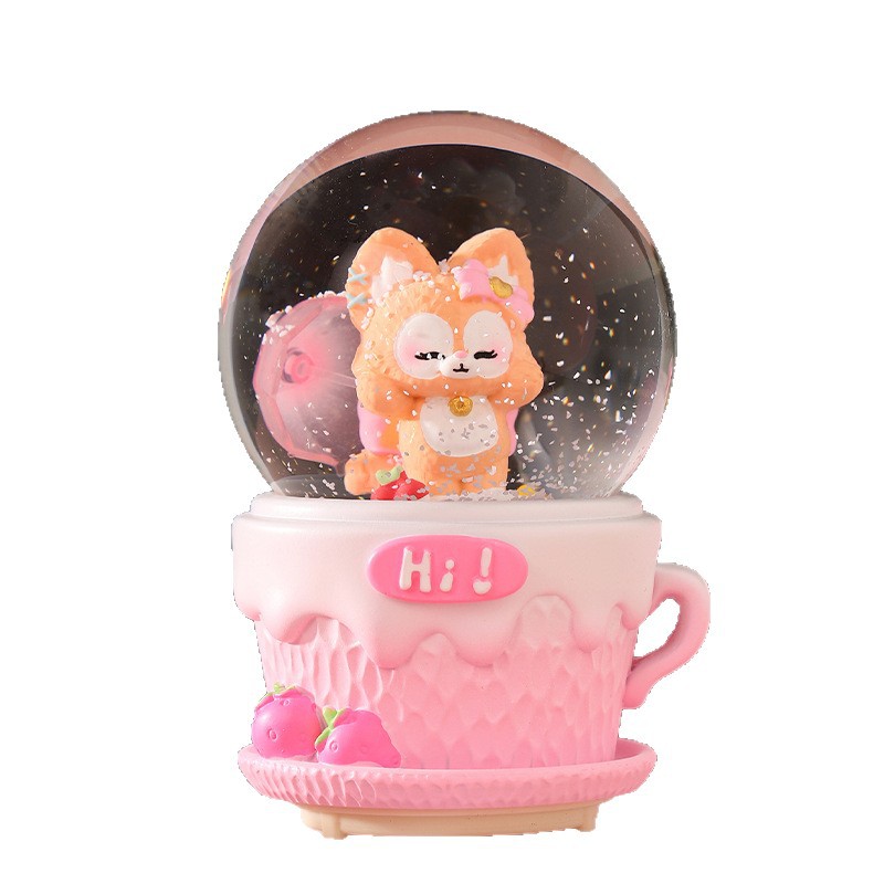 Una variedad de gran automático nieve soplando bola de cristal caja de música japonés caja de música de dibujos animados estudiante niños regalo de cumpleaños