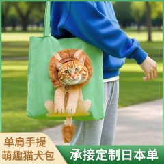 宠物外出包批发猫包斜挎手提猫咪袋子小型犬露头狗狗单肩包狗用品