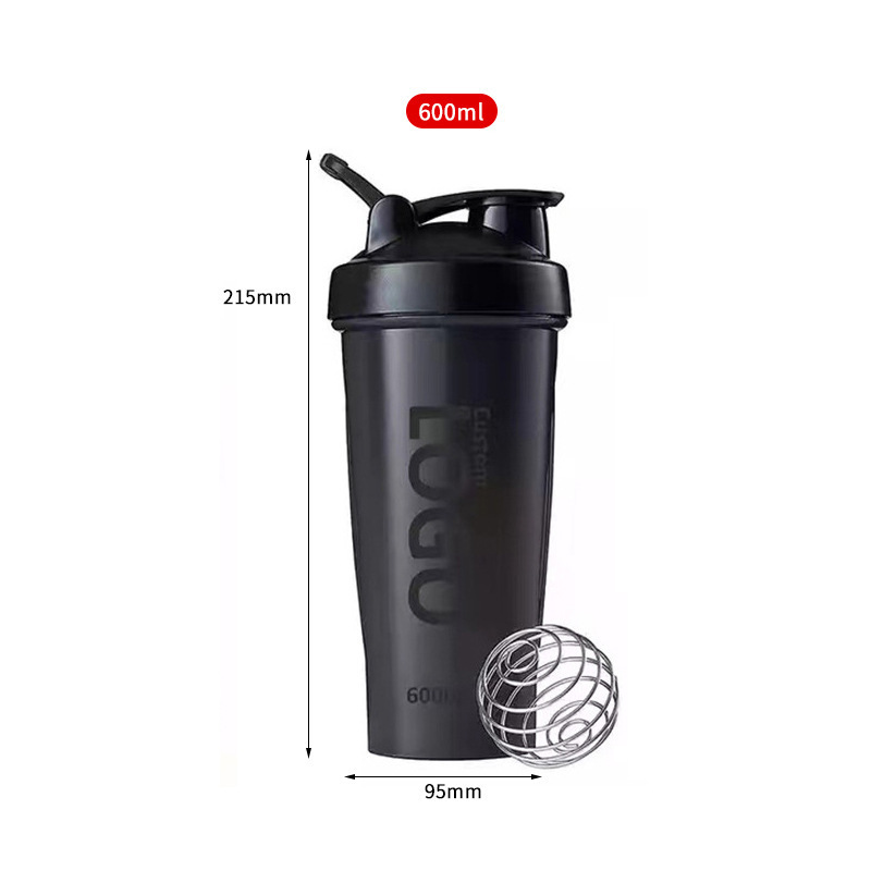 シェイクカップタンパク質粉ミルク昔カップ600ml攪拌カップ運動プラスチック水カップフィットネス携帯ロゴ|undefined