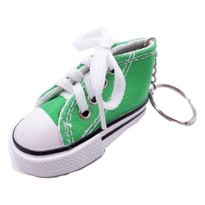 Mini zapatos de lona moda bicicleta motocicleta pie soporte pequeño tablero zapatos adornos simulación zapatos llavero