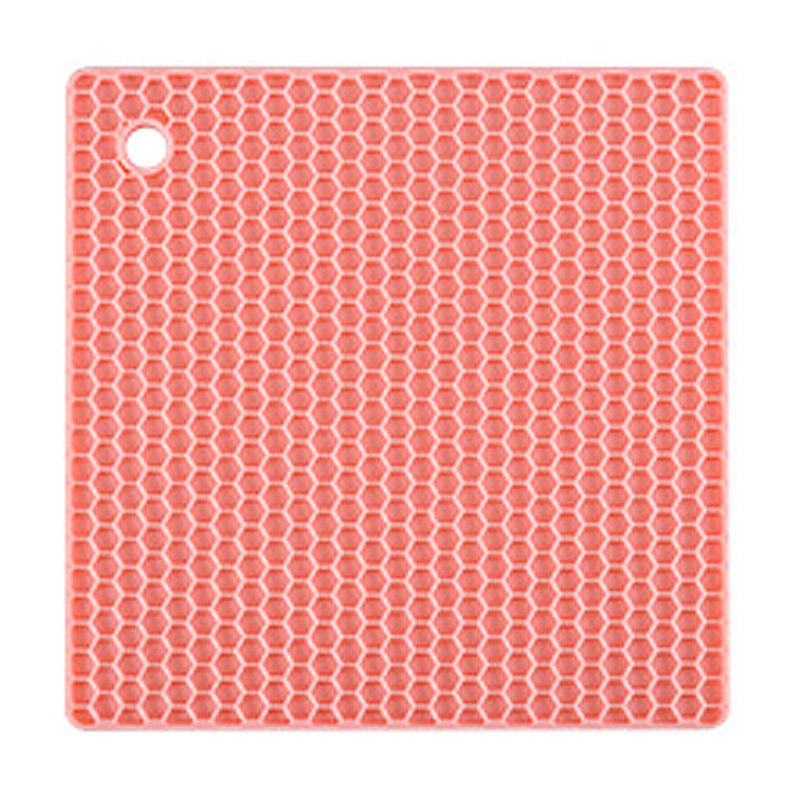 doble cara cuadrada espesa de silicona panal cocina resistente al calor cocina aislante anti-deslizante anti-calent almohadilla de mesa de comedor tazón de cocina
