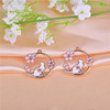 Fuchsia rabbit, earrings, bracelet, necklace, accessory, pendant with accessories, wholesale