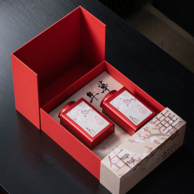 New Year's Double Iron Can Creative Tea Gift Box Packaging Gift Box, Handout Gift, Black Tea, Promotional Small Can Tea Packaging